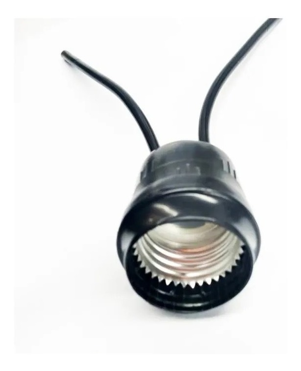 #pack X 10 Portalamparas De Obra E27 Con Chicote Normalizado